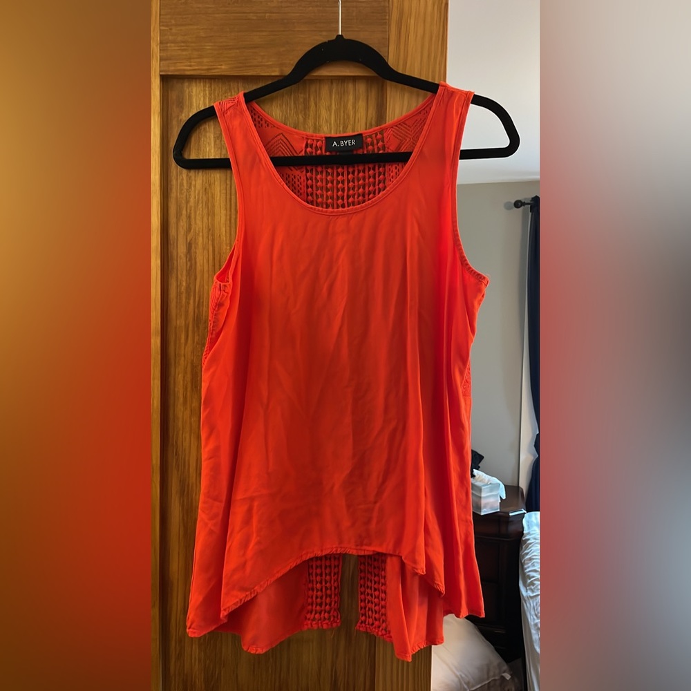 A. Byer Open Back Tank Top